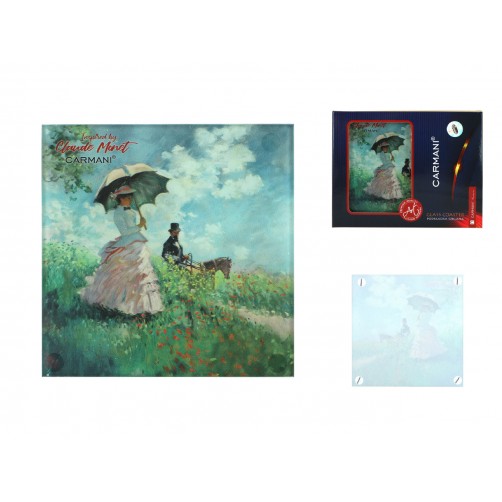 Podkładka szklana - C. Monet, Kobieta z Parasolem (CARMANI) 195-0951 Podkładka szklana - C. Monet, Kobieta z Parasolem (CARMANI) 195-0951