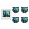 Kpl. 4 podkładek ceramicznych z uszami - Inspirowane malarstwem V. van Gogh (CARMANI) 008-2046