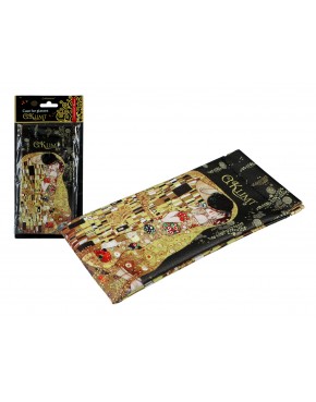 Etui na okulary, miękkie - G. Klimt, Pocałunek, czarne tło(CARMANI) 021-8312