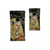 Etui na okulary, miękkie - G. Klimt, Pocałunek, czarne tło(CARMANI) 021-8312