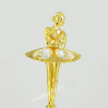 Złota pozytywka baletnica z kryształkami swarovskiego + opcja grawer