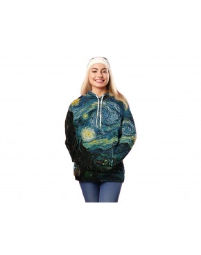 Bluza z kapturem - V. van Gogh, Gwiaździsta Noc 021-0008