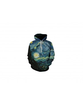 Bluza z kapturem - V. van Gogh, Gwiaździsta Noc 021-0008