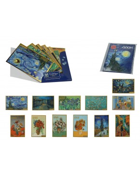 Kpl. 12 pocztówek w ozdobnej teczce - V. van Gogh, mix wzorów (CARMANI) 013-5079