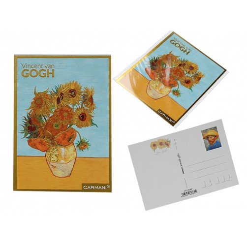 Kpl. 12 pocztówek - V. van Gogh, Słoneczniki (CARMANI) 013-5062