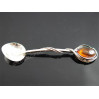 Łyżeczka srebrna z bursztynem ŁYŻ IR 90/0