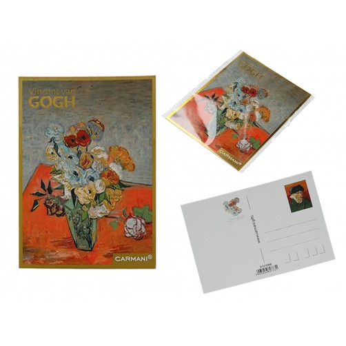 Kpl. 12 pocztówek - V. van Gogh, Róże i zawilce (CARMANI) 013-5066 Kpl. 12 pocztówek - V. van Gogh, Róże i zawilce (CARMANI) 013-5066