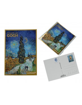 Kpl. 12 pocztówek - V. van Gogh, Droga z cyprysami (CARMANI) 013-5069