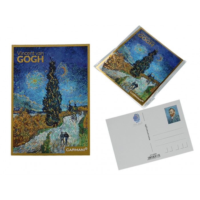 Kpl. 12 pocztówek - V. van Gogh, Droga z cyprysami (CARMANI) 013-5069