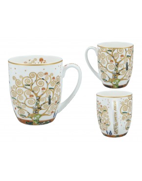 Kubek Camio - G. Klimt, Drzewo życia, białe tło (CARMANI) 532-0414