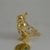 Złota figurka papuga z kryształkami swarovskiego 122-0190