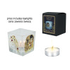 Świecznik szklany + tealight - G. Klimt, Pocałunek (CARMANI) 457-5100