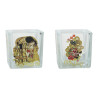 Świecznik szklany + tealight - G. Klimt, Pocałunek (CARMANI) 457-5100