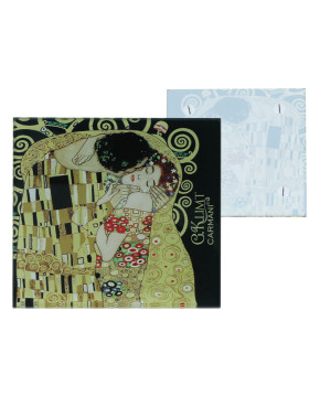 Podkładka szklana - G. Klimt, Pocałunek, czarne tło (CARMANI) 195-3102