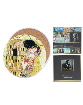 Podkładka ceramiczna, okrągła - G. Klimt, Pocałunek (CARMANI) 008-3000