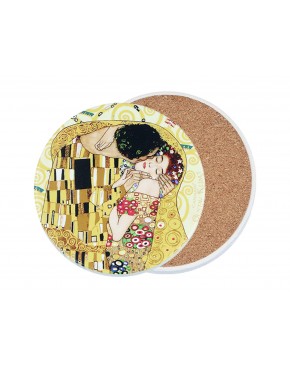 Podkładka ceramiczna, okrągła - G. Klimt, Pocałunek (CARMANI) 008-3000