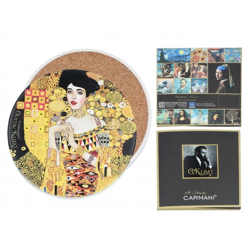 Podkładka ceramiczna, okrągła - G. Klimt, Adela (CARMANI) 008-3001