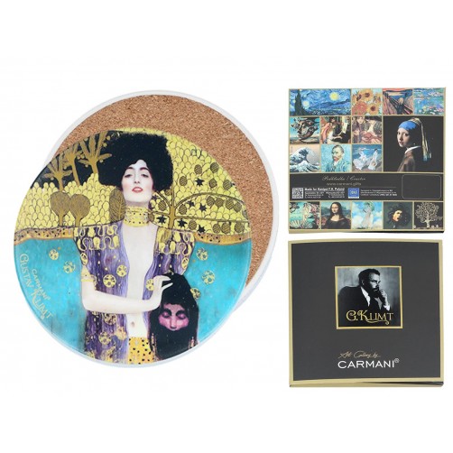 Podkładka ceramiczna, okrągła - G. Klimt, Judyta (CARMANI) 008-3003