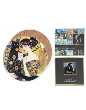 Podkładka ceramiczna, okrągła - Inspirowane malarstwem G. Klimt (CARMANI) 008-3004