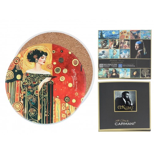Podkładka ceramiczna, okrągła - Inspirowane malarstwem G. Klimt (CARMANI) 008-3005 Podkładka ceramiczna, okrągła - Inspirowane malarstwem G. Klimt (CARMANI) 008-3005