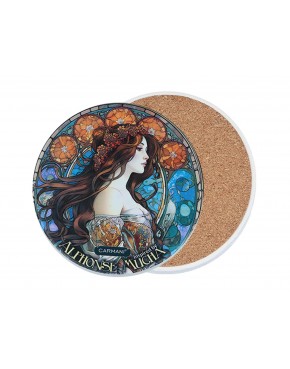Podkładka ceramiczna, okrągła - Inspirowane malarstwem A. Mucha (CARMANI) 008-3201