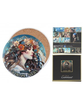 Podkładka ceramiczna, okrągła - Inspirowane malarstwem A. Mucha (CARMANI) 008-3203