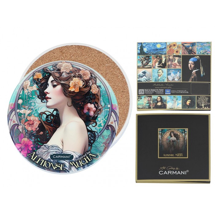 Podkładka ceramiczna, okrągła - Inspirowane malarstwem A. Mucha (CARMANI) 008-3205