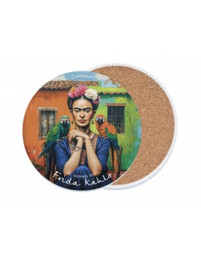 Podkładka ceramiczna, okrągła - Inspirowane malarstwem F. Kahlo (CARMANI) 008-3405