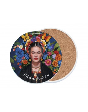 Podkładka ceramiczna, okrągła - Inspirowane malarstwem F. Kahlo (CARMANI) 008-3407