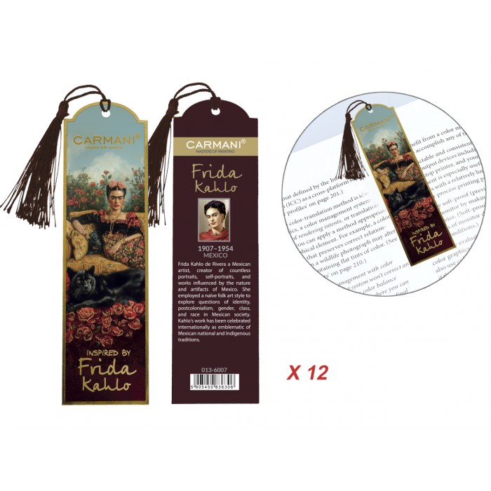 Kpl. 12 zakładek do książki - F. Kahlo (CARMANI) 013-6007