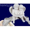 Para aniołków czytających książkę -alabaster grecki 395-0640