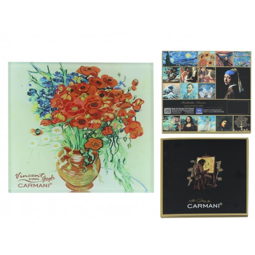 Podkładka szklana - V. van Gogh, Czerwone maki i stokrotki (CARMANI) 195-3205 Podkładka szklana - V. van Gogh, Czerwone maki i stokrotki (CARMANI) 195-3205