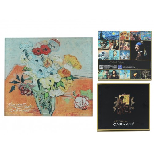 Podkładka szklana - V. van Gogh, Róże i zawilce (CARMANI) 195-3207 Podkładka szklana - V. van Gogh, Róże i zawilce (CARMANI) 195-3207