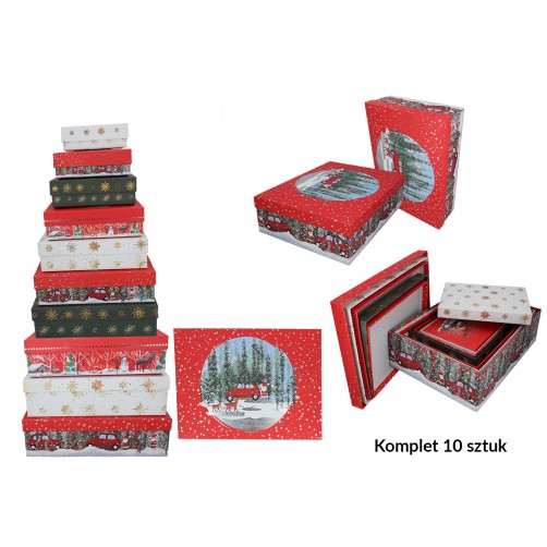Kpl. 10 pudełek prezentowych 033-6081 Kpl. 10 pudełek prezentowych 033-6081