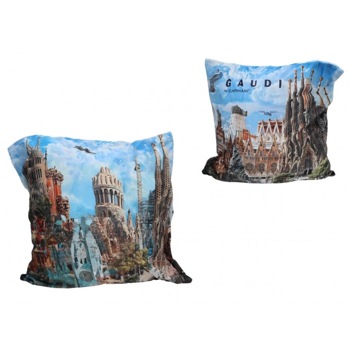 Poduszka z wypełnieniem/suwak - inspirowana malarstwem A. Gaudi (CARMANI) 023-8682