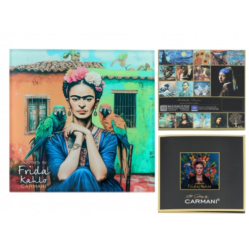 Podkładka szklana - inspirowana malarstwem F. Kahlo(CARMANI) 195-3025 Podkładka szklana - inspirowana malarstwem F. Kahlo(CARMANI) 195-3025