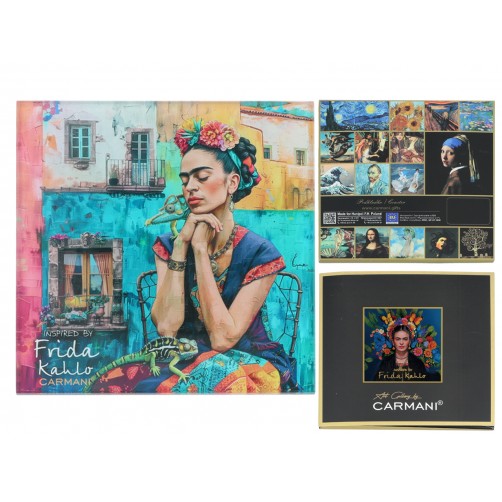 Podkładka szklana - inspirowana malarstwem F. Kahlo(CARMANI) 195-3026 Podkładka szklana - inspirowana malarstwem F. Kahlo(CARMANI) 195-3026