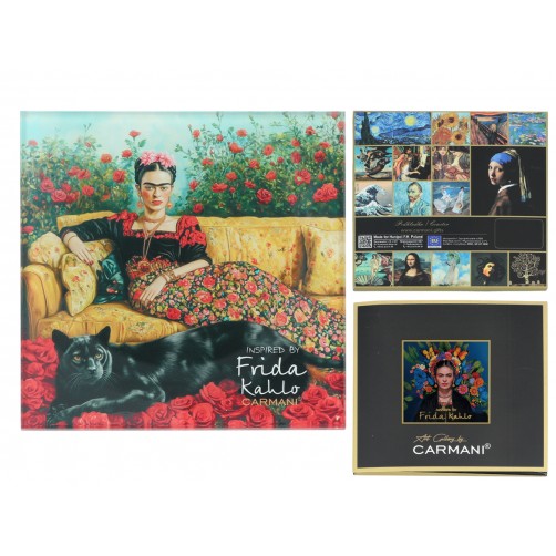 Podkładka szklana - inspirowana malarstwem F. Kahlo(CARMANI) 195-3027 Podkładka szklana - inspirowana malarstwem F. Kahlo(CARMANI) 195-3027