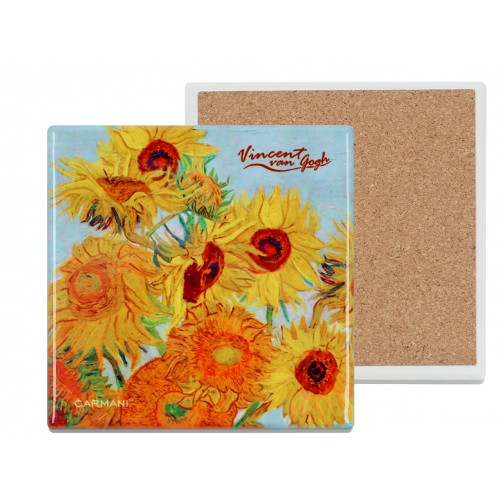 Podkładka ceramiczna, kwadratowa - V. van Gogh, Słoneczkini (CARMANI) 008-2050A Podkładka ceramiczna, kwadratowa - V. van Gogh, Słoneczkini (CARMANI) 008-2050A