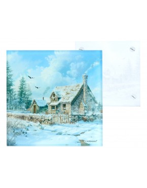 Podkładka szklana - Chłopska osada (CARMANI) 195-3083
