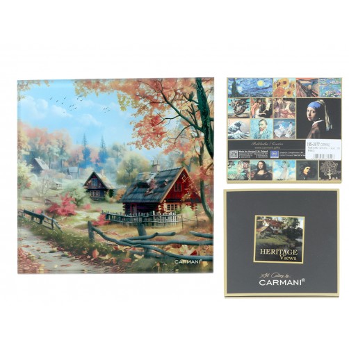 Podkładka szklana - Chłopska osada (CARMANI) 195-3079 Podkładka szklana - Chłopska osada (CARMANI) 195-3079