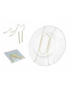 Zawiesie sprężynkowe - złote uchwyt pod talerze 22 cm. 001-0027