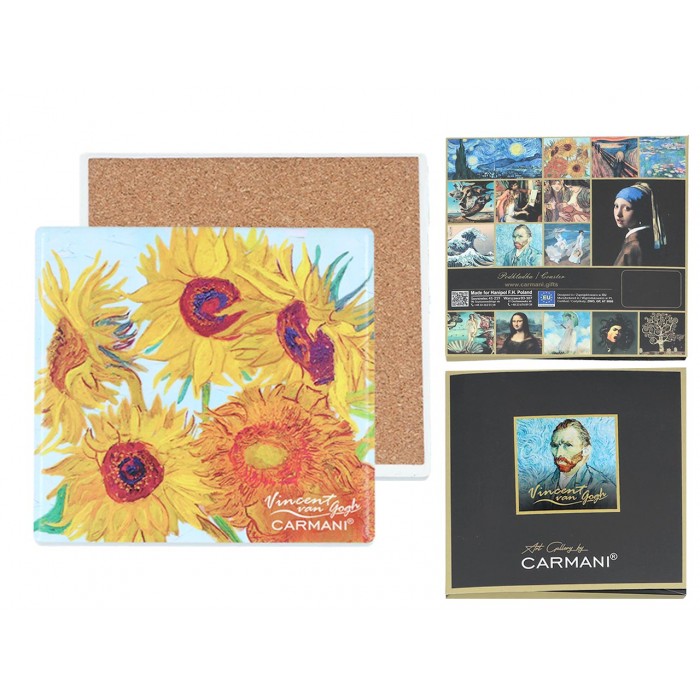 Podkładka ceramiczna - V. van Gogh, Słoneczniki (CARMANI) 008-3100