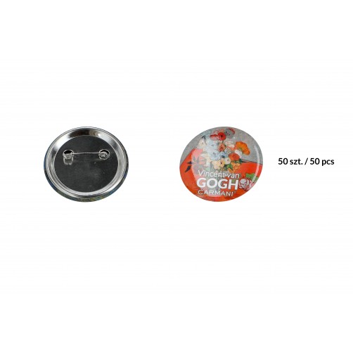Kpl. 50 przypinek - V. van Gogh, Róże (CARMANI) 028-0011 Kpl. 50 przypinek - V. van Gogh, Róże (CARMANI) 028-0011