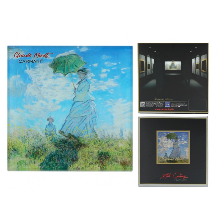 Podkładka szklana - C. Monet, Kobieta z parasolem (CARMANI) 195-3400
