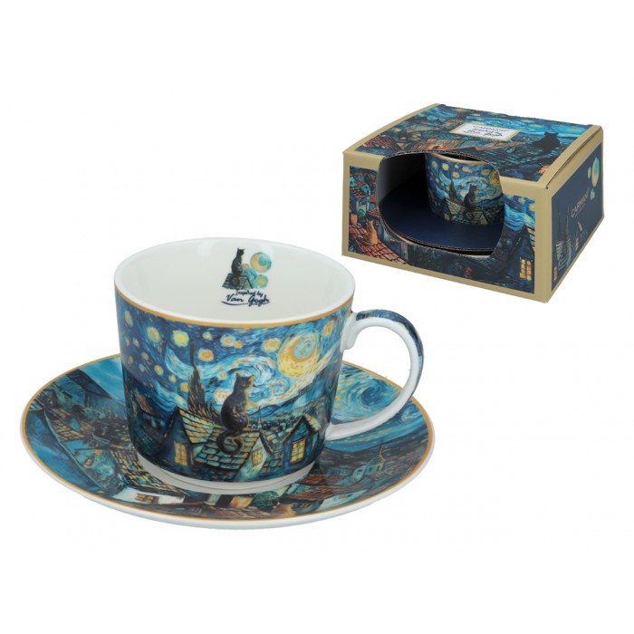 Filiżanka ze spodkiem - Inspirowana malarstwem V. van Gogh (CARMANI) 830-0061
