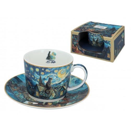Filiżanka ze spodkiem - Inspirowana malarstwem V. van Gogh (CARMANI) 830-0061
