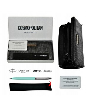 Długopis Parker Jotter Originals Miętowy Mint CT 2121833 + portfel Cosmopolitan