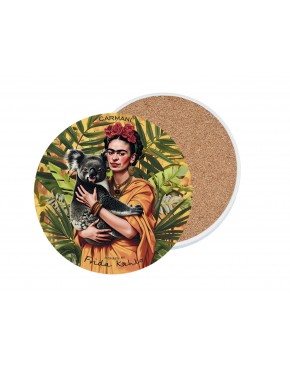 Podkładka ceramiczna, okrągła (duża) - Inspirowane malarstwem F. Kahlo (CARMANI) 008-3421