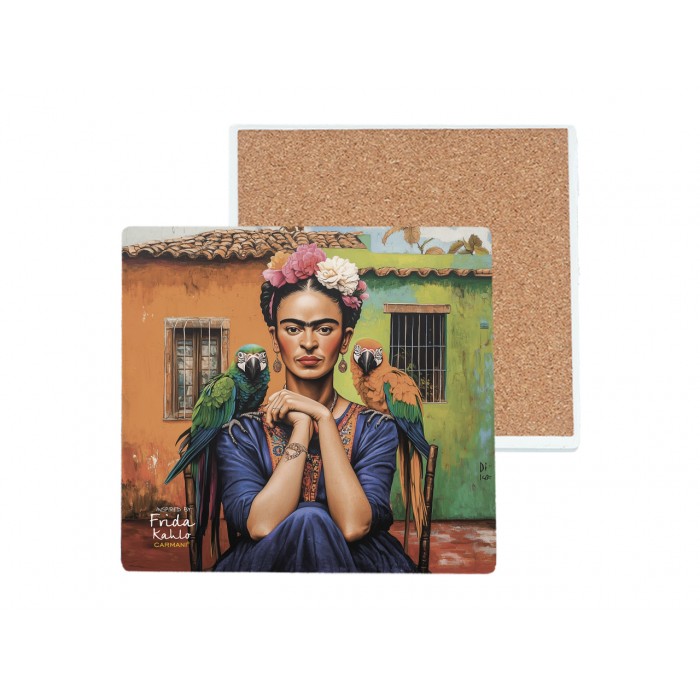 Podkładka ceramiczna, kwadratowa (duża) - Inspirowane malarstwem F. Kahlo (CARMANI) 008-3441